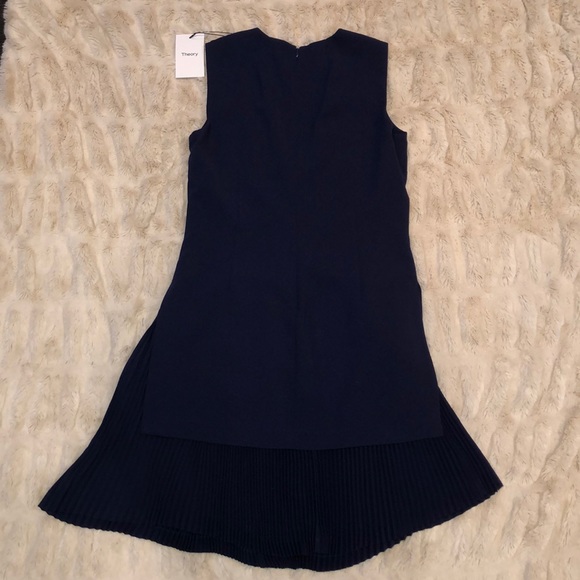 NWT Theory Sea Blue Winslow Crepe Dress - Picture 3 of 8